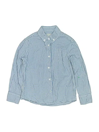 Pre-owned Crewcuts Kids' Long Sleeve Button Down Shirt In Blue