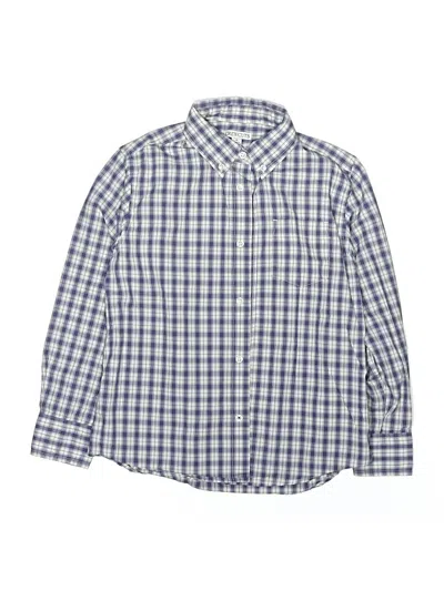 Pre-owned Crewcuts Kids' Long Sleeve Button Down Shirt In Blue