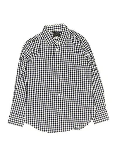 Pre-owned Crewcuts Kids' Long Sleeve Button Down Shirt In Blue