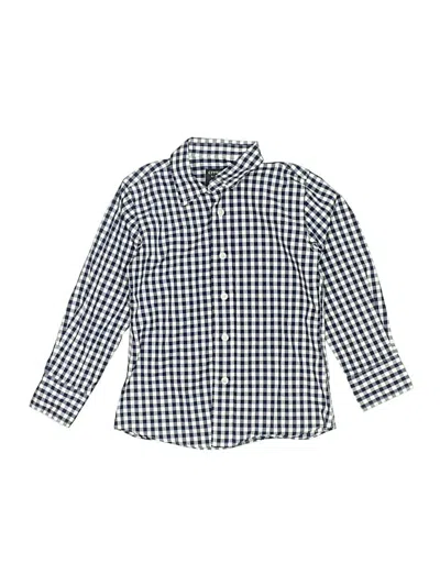 Pre-owned Crewcuts Kids' Long Sleeve Button Down Shirt In Blue