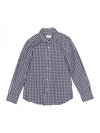 Pre-owned Crewcuts Kids' Long Sleeve Button Down Shirt In Blue