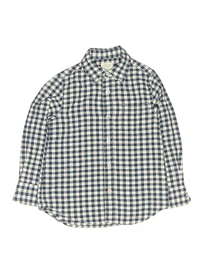 Pre-owned Crewcuts Kids' Long Sleeve Button Down Shirt In Blue