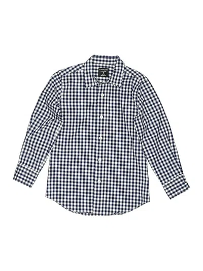Pre-owned Crewcuts Kids' Long Sleeve Button Down Shirt In Blue