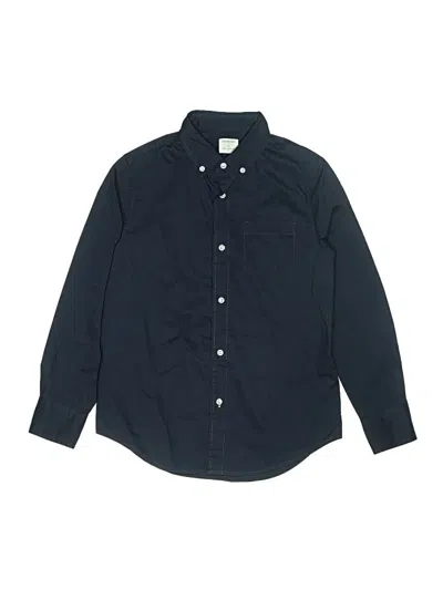 Pre-owned Crewcuts Kids' Long Sleeve Button Down Shirt In Blue
