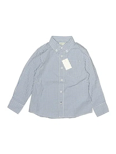 Pre-owned Crewcuts Kids' Long Sleeve Button Down Shirt In Blue