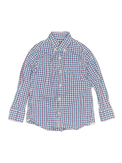 Pre-owned Crewcuts Kids' Long Sleeve Button Down Shirt In Blue