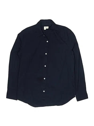 Pre-owned Crewcuts Kids' Long Sleeve Button Down Shirt In Blue