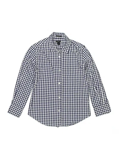Pre-owned Crewcuts Kids' Long Sleeve Button Down Shirt In Blue