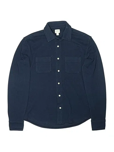 Pre-owned Crewcuts Kids' Long Sleeve Button Down Shirt In Blue