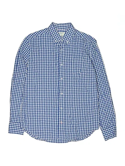 Pre-owned Crewcuts Kids' Long Sleeve Button Down Shirt In Blue