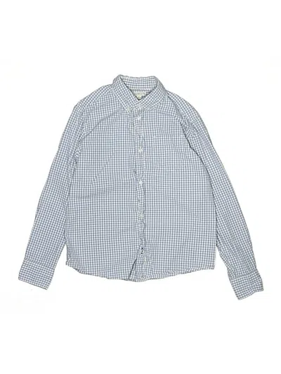 Pre-owned Crewcuts Kids' Long Sleeve Button Down Shirt In Blue