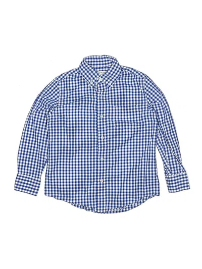 Pre-owned Crewcuts Kids' Long Sleeve Button Down Shirt In Blue