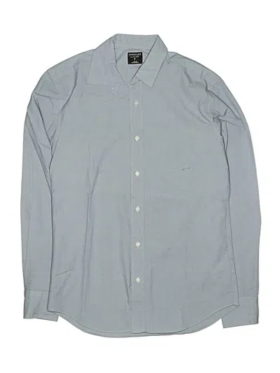 Pre-owned Crewcuts Kids' Long Sleeve Button Down Shirt In Blue