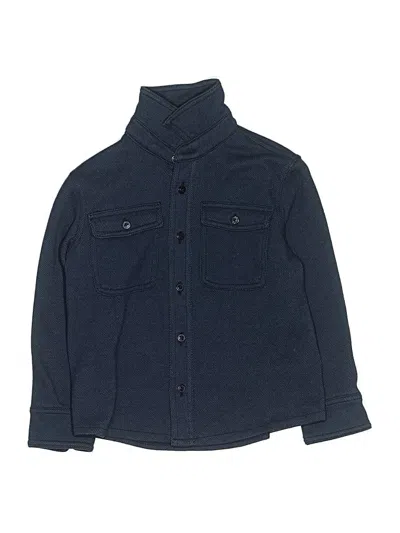 Pre-owned Crewcuts Kids' Long Sleeve Button Down Shirt In Blue