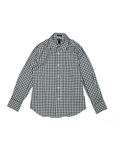 Pre-owned Crewcuts Kids' Long Sleeve Button Down Shirt In Green