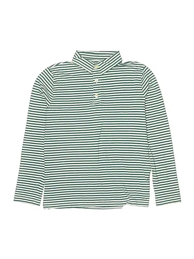 Pre-owned Crewcuts Kids' Long Sleeve Button Down Shirt In Green