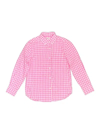 Pre-owned Crewcuts Kids' Long Sleeve Button Down Shirt In Pink