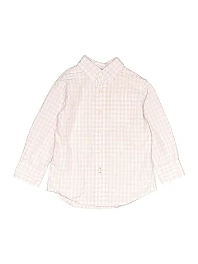 Pre-owned Crewcuts Kids' Long Sleeve Button Down Shirt In Pink