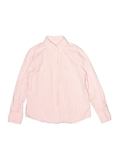Pre-owned Crewcuts Kids' Long Sleeve Button Down Shirt In Pink