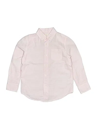 Pre-owned Crewcuts Kids' Long Sleeve Button Down Shirt In Pink
