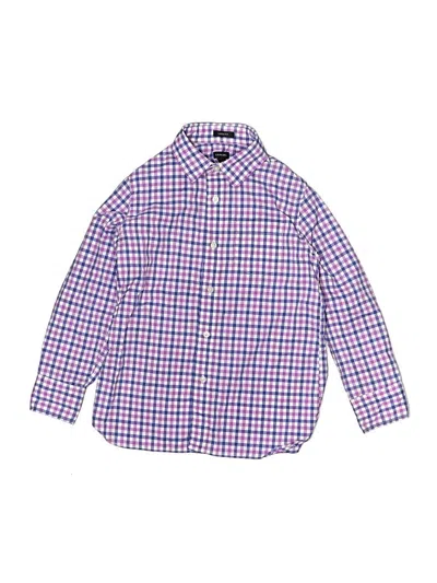 Pre-owned Crewcuts Kids' Long Sleeve Button Down Shirt In Purple
