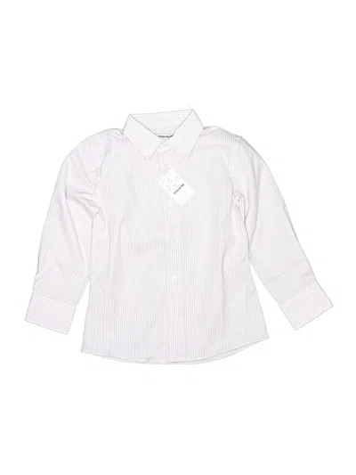 Crewcuts Kids' Long Sleeve Button Down Shirt In White