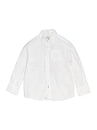 Pre-owned Crewcuts Kids' Long Sleeve Button Down Shirt In White