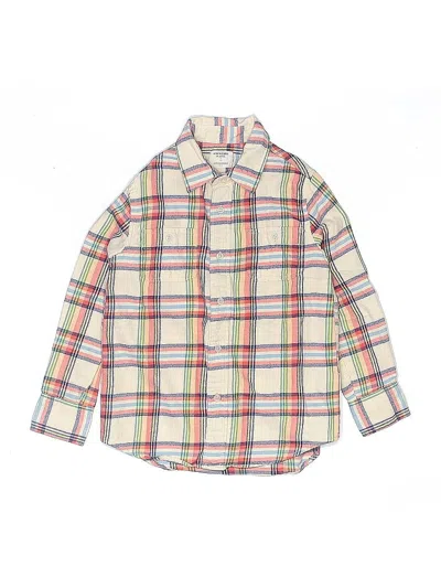 Pre-owned Crewcuts Kids' Long Sleeve Button Down Shirt In Yellow