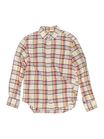 Pre-owned Crewcuts Kids' Long Sleeve Button Down Shirt In Yellow