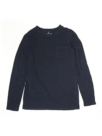 Pre-owned Crewcuts Kids' Long Sleeve Henley Shirt In Blue