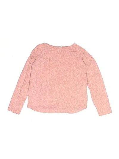 Pre-owned Crewcuts Kids' Long Sleeve Henley Shirt In Pink