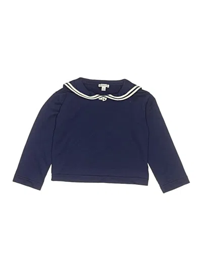 Pre-owned Crewcuts Kids' Long Sleeve Polo Shirt In Blue