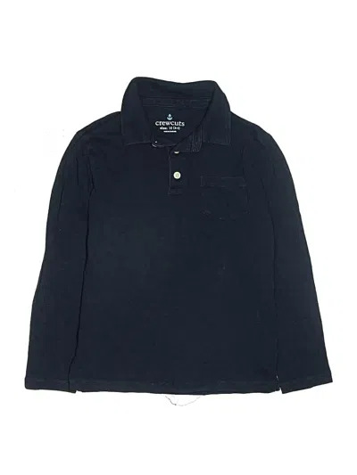 Pre-owned Crewcuts Kids' Long Sleeve Polo Shirt In Blue