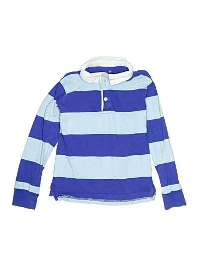 Pre-owned Crewcuts Kids' Long Sleeve Polo Shirt In Blue