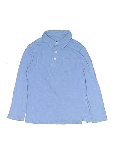 Pre-owned Crewcuts Kids' Long Sleeve Polo Shirt In Blue