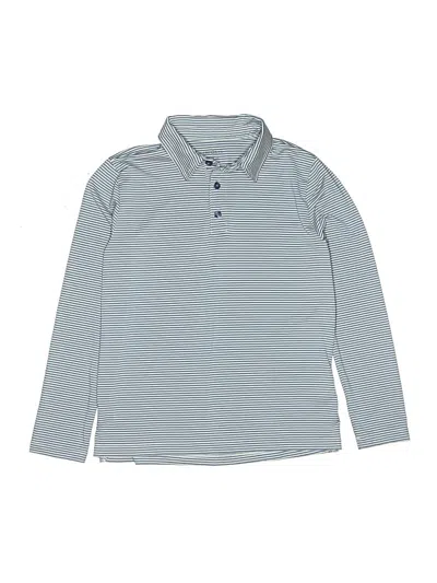 Pre-owned Crewcuts Kids' Long Sleeve Polo Shirt In Blue