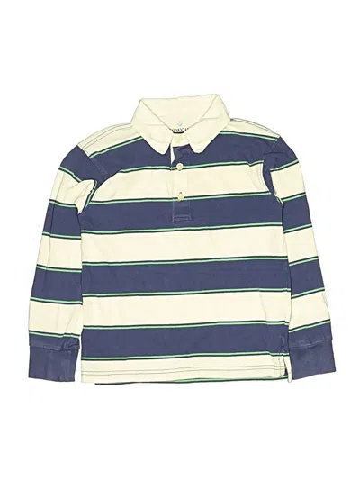 Pre-owned Crewcuts Kids' Long Sleeve Polo Shirt In Blue