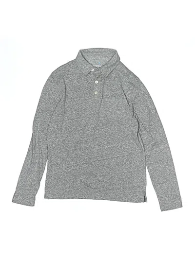 Pre-owned Crewcuts Kids' Long Sleeve Polo Shirt In Gray
