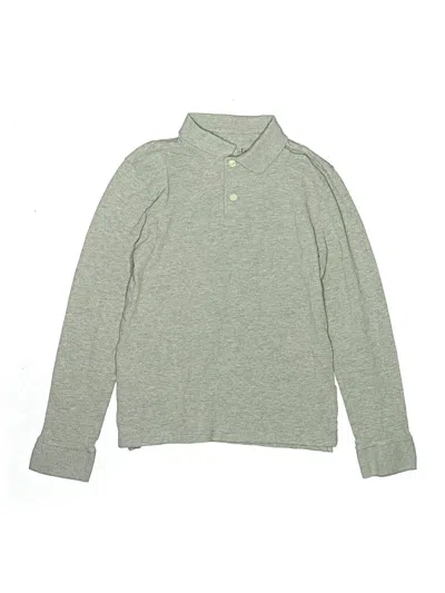 Pre-owned Crewcuts Kids' Long Sleeve Polo Shirt In Gray