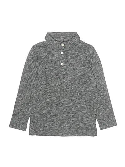 Pre-owned Crewcuts Kids' Long Sleeve Polo Shirt In Gray