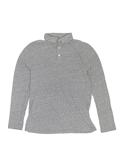 Pre-owned Crewcuts Kids' Long Sleeve Polo Shirt In Gray