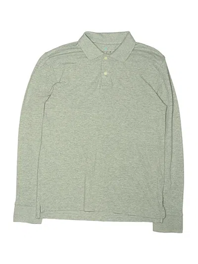 Pre-owned Crewcuts Kids' Long Sleeve Polo Shirt In Green