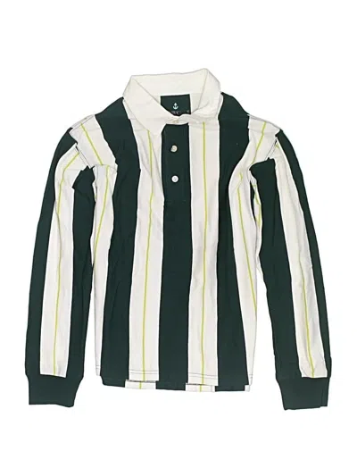 Pre-owned Crewcuts Kids' Long Sleeve Polo Shirt In Green