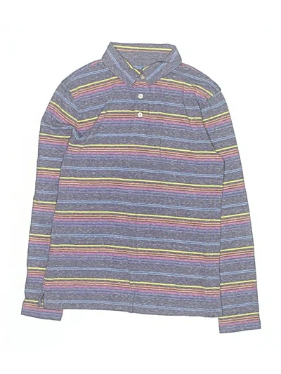 Pre-owned Crewcuts Kids' Long Sleeve Polo Shirt In Purple