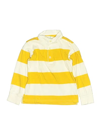 Pre-owned Crewcuts Kids' Long Sleeve Polo Shirt In Yellow