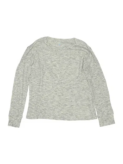 Pre-owned Crewcuts Kids' Long Sleeve T-shirt In Gray
