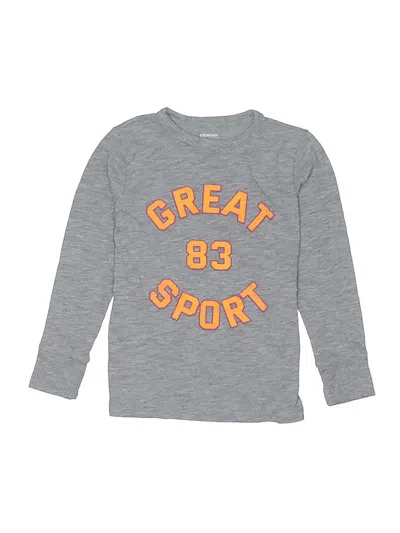 Pre-owned Crewcuts Kids' Long Sleeve T-shirt In Gray