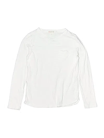 Pre-owned Crewcuts Kids' Long Sleeve T-shirt In White