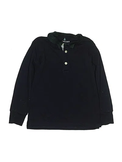 Pre-owned Crewcuts Kids' Long Sleeve Top Black Tops