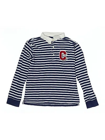 Pre-owned Crewcuts Kids' Long Sleeve Top Blue Tops